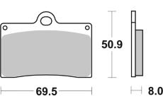 Sada brzdových destiček, kotoučová brzda BREMBO 07BB1507