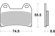 Sada brzdových destiček, kotoučová brzda BREMBO 07BB19SR