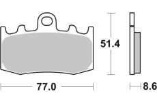 Sada brzdových destiček, kotoučová brzda BREMBO 07BB26SA