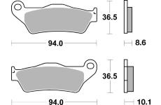 Sada brzdových destiček, kotoučová brzda BREMBO 07BB28SP