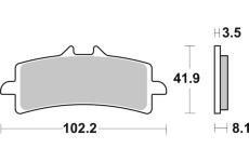 Sada brzdových destiček, kotoučová brzda BREMBO 07BB37SA