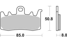 Sada brzdových destiček, kotoučová brzda BREMBO 07BB38LA