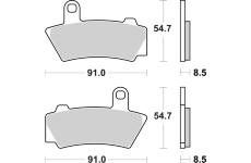 Sada brzdových destiček, kotoučová brzda BREMBO 07BB40SA