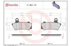 Sada brzdových destiček, kotoučová brzda BREMBO 07BB4180