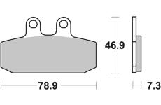 Sada brzdových destiček, kotoučová brzda BREMBO 07GR13CC