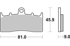 Sada brzdových destiček, kotoučová brzda BREMBO 07GR62SA