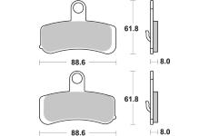 Sada brzdových destiček, kotoučová brzda BREMBO 07HD15SA