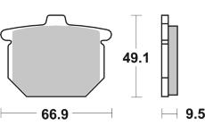 Sada brzdových destiček, kotoučová brzda BREMBO 07HO0307