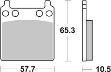 Sada brzdových destiček, kotoučová brzda BREMBO 07HO0411