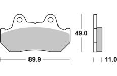 Sada brzdových destiček, kotoučová brzda BREMBO 07HO10SP