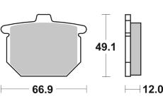 Sada brzdových destiček, kotoučová brzda BREMBO 07HO1212