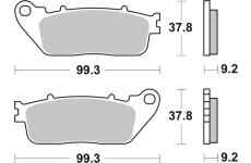 Sada brzdových destiček, kotoučová brzda BREMBO 07HO13SP