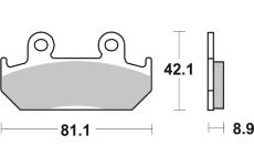 Sada brzdových destiček, kotoučová brzda BREMBO 07HO2107