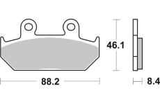 Sada brzdových destiček, kotoučová brzda BREMBO 07HO23SA