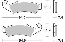 Sada brzdových destiček, kotoučová brzda BREMBO 07HO2506