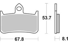 Sada brzdových destiček, kotoučová brzda BREMBO 07HO28SA