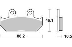 Sada brzdových destiček, kotoučová brzda BREMBO 07HO35SA