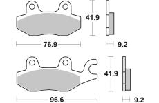 Sada brzdových destiček, kotoučová brzda BREMBO 07HO4008