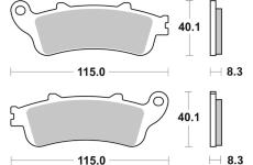Sada brzdových destiček, kotoučová brzda BREMBO 07HO42SA