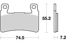 Sada brzdových destiček, kotoučová brzda BREMBO 07HO45SA