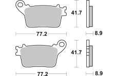Sada brzdových destiček, kotoučová brzda BREMBO 07HO5907
