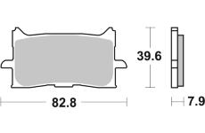 Sada brzdových destiček, kotoučová brzda BREMBO 07HO62SA