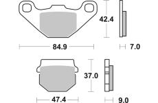 Sada brzdových destiček, kotoučová brzda BREMBO 07KA0717