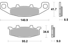 Sada brzdových destiček, kotoučová brzda BREMBO 07KA09SA