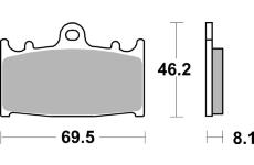 Sada brzdových destiček, kotoučová brzda BREMBO 07KA1306