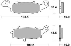 Sada brzdových destiček, kotoučová brzda BREMBO 07KA15CC