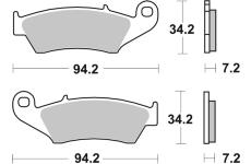 Sada brzdových destiček, kotoučová brzda BREMBO 07KA1705