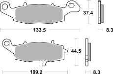 Sada brzdových destiček, kotoučová brzda BREMBO 07KA1907