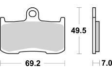 Sada brzdových destiček, kotoučová brzda BREMBO 07KA23LA