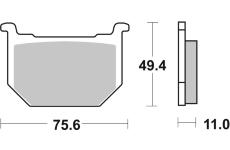 Sada brzdových destiček, kotoučová brzda BREMBO 07SU0312