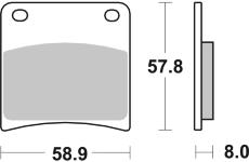 Sada brzdových destiček, kotoučová brzda BREMBO 07SU13SP