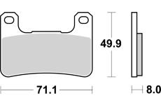 Sada brzdových destiček, kotoučová brzda BREMBO 07SU27SA