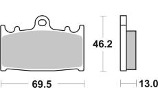Sada brzdových destiček, kotoučová brzda BREMBO 07SU3002