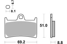 Sada brzdových destiček, kotoučová brzda BREMBO 07YA23LA