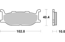 Sada brzdových destiček, kotoučová brzda BREMBO 07YA27SA