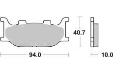 Sada brzdových destiček, kotoučová brzda BREMBO 07YA34SA