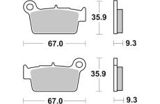 Sada brzdových destiček, kotoučová brzda BREMBO 07YA41SD