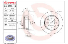 Brzdový kotouč BREMBO 08.1365.10