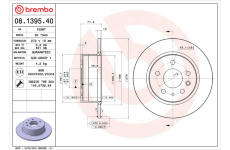 Brzdový kotúč BREMBO 08.1395.40