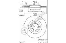 Brzdový kotouč BREMBO 08.1581.10