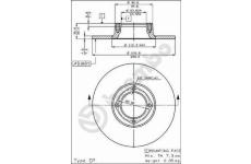 Brzdový kotouč BREMBO 08.1633.10
