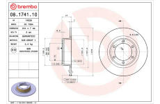 Brzdový kotúč BREMBO 08.1741.10