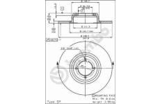 Brzdový kotouč BREMBO 08.2462.10