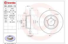 Brzdový kotouč BREMBO 08.2555.10