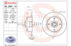 Brzdový kotouč BREMBO 08.2691.10