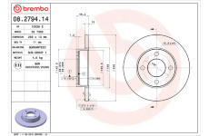 Brzdový kotouč BREMBO 08.2794.14